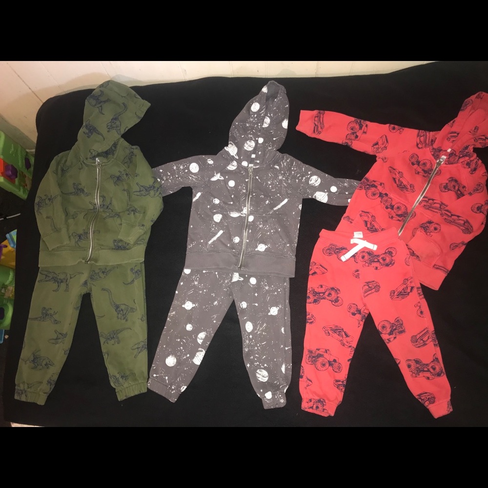 2T Toddler winter boys sweat suits
